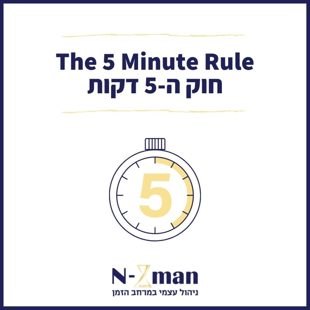 Read more about the article חוק ה-5 דקות – The Five Minute Rule